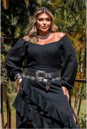 CJT SAIA BLUSA BABADO - Imagem 4